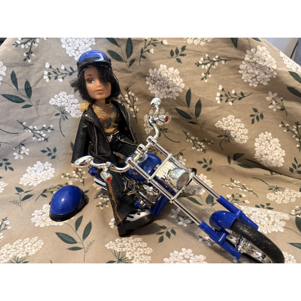Bratz Boyz 2003 Cade Doll with Motorcycle Style and Helmets